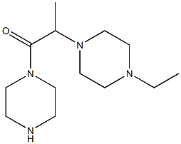 1-ethyl-4-(1-methyl-2-oxo-2-piperazin-1-ylethyl)piperazine Struktur