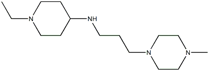 1-ethyl-N-[3-(4-methylpiperazin-1-yl)propyl]piperidin-4-amine Struktur