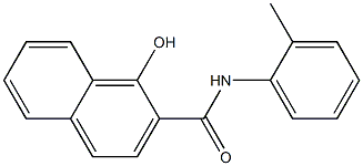 1-hydroxy-N-(2-methylphenyl)naphthalene-2-carboxamide Struktur