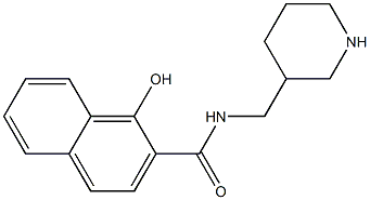 1-hydroxy-N-(piperidin-3-ylmethyl)-2-naphthamide Struktur