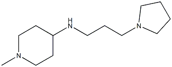 1-methyl-N-[3-(pyrrolidin-1-yl)propyl]piperidin-4-amine Struktur