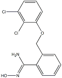 2-(2,3-dichlorophenoxymethyl)-N'-hydroxybenzene-1-carboximidamide Struktur