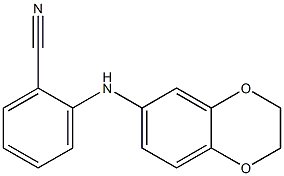 2-(2,3-dihydro-1,4-benzodioxin-6-ylamino)benzonitrile Struktur