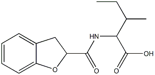 2-(2,3-dihydro-1-benzofuran-2-ylformamido)-3-methylpentanoic acid Struktur