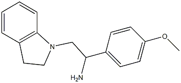 2-(2,3-dihydro-1H-indol-1-yl)-1-(4-methoxyphenyl)ethanamine Struktur