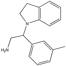 2-(2,3-dihydro-1H-indol-1-yl)-2-(3-methylphenyl)ethanamine Struktur