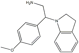 2-(2,3-dihydro-1H-indol-1-yl)-2-(4-methoxyphenyl)ethanamine Struktur