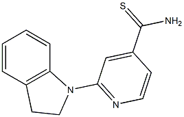 2-(2,3-dihydro-1H-indol-1-yl)pyridine-4-carbothioamide Struktur