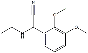 2-(2,3-dimethoxyphenyl)-2-(ethylamino)acetonitrile Struktur