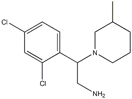 2-(2,4-dichlorophenyl)-2-(3-methylpiperidin-1-yl)ethan-1-amine Struktur