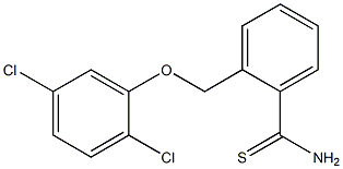 2-(2,5-dichlorophenoxymethyl)benzene-1-carbothioamide Struktur