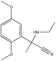 2-(2,5-dimethoxyphenyl)-2-(ethylamino)propanenitrile Struktur