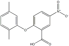 2-(2,5-dimethylphenoxy)-5-nitrobenzoic acid Struktur