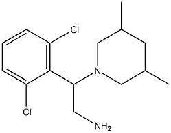 2-(2,6-dichlorophenyl)-2-(3,5-dimethylpiperidin-1-yl)ethan-1-amine Struktur