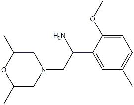 2-(2,6-dimethylmorpholin-4-yl)-1-(2-methoxy-5-methylphenyl)ethanamine Struktur