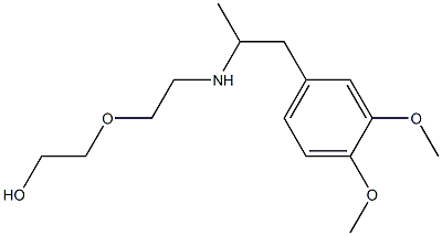 2-(2-{[1-(3,4-dimethoxyphenyl)propan-2-yl]amino}ethoxy)ethan-1-ol Struktur