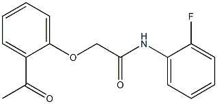 2-(2-acetylphenoxy)-N-(2-fluorophenyl)acetamide Struktur