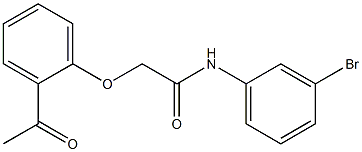 2-(2-acetylphenoxy)-N-(3-bromophenyl)acetamide Struktur