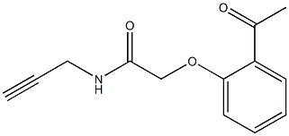 2-(2-acetylphenoxy)-N-prop-2-ynylacetamide Struktur