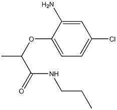 2-(2-amino-4-chlorophenoxy)-N-propylpropanamide Struktur