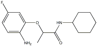 2-(2-amino-5-fluorophenoxy)-N-cyclohexylpropanamide Struktur