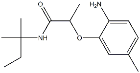 2-(2-amino-5-methylphenoxy)-N-(2-methylbutan-2-yl)propanamide Struktur