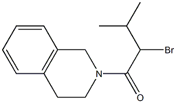 2-(2-bromo-3-methylbutanoyl)-1,2,3,4-tetrahydroisoquinoline Struktur