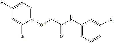 2-(2-bromo-4-fluorophenoxy)-N-(3-chlorophenyl)acetamide Struktur