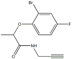 2-(2-bromo-4-fluorophenoxy)-N-(prop-2-yn-1-yl)propanamide Struktur