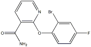 2-(2-bromo-4-fluorophenoxy)nicotinamide Struktur