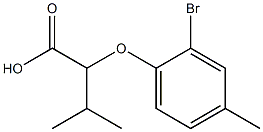 2-(2-bromo-4-methylphenoxy)-3-methylbutanoic acid Struktur