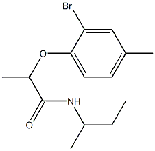 2-(2-bromo-4-methylphenoxy)-N-(butan-2-yl)propanamide Struktur