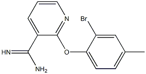 2-(2-bromo-4-methylphenoxy)pyridine-3-carboximidamide Struktur