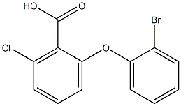 2-(2-bromophenoxy)-6-chlorobenzoic acid Struktur