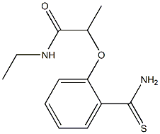 2-(2-carbamothioylphenoxy)-N-ethylpropanamide Struktur