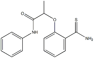 2-(2-carbamothioylphenoxy)-N-phenylpropanamide Struktur