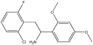 2-(2-chloro-6-fluorophenyl)-1-(2,4-dimethoxyphenyl)ethan-1-amine Struktur