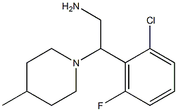 2-(2-chloro-6-fluorophenyl)-2-(4-methylpiperidin-1-yl)ethanamine Struktur