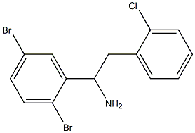 2-(2-chlorophenyl)-1-(2,5-dibromophenyl)ethan-1-amine Struktur