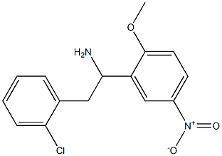 2-(2-chlorophenyl)-1-(2-methoxy-5-nitrophenyl)ethan-1-amine Struktur