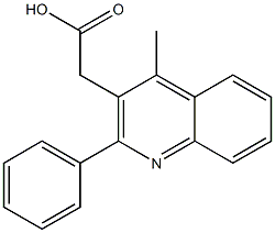 2-(4-methyl-2-phenylquinolin-3-yl)acetic acid Struktur