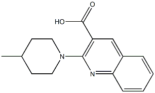 2-(4-methylpiperidin-1-yl)quinoline-3-carboxylic acid Struktur