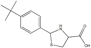 2-(4-tert-butylphenyl)-1,3-thiazolidine-4-carboxylic acid Struktur