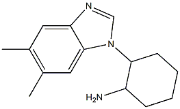 2-(5,6-dimethyl-1H-1,3-benzodiazol-1-yl)cyclohexan-1-amine Struktur