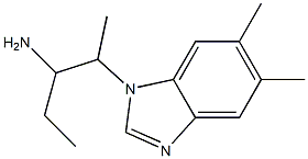 2-(5,6-dimethyl-1H-1,3-benzodiazol-1-yl)pentan-3-amine Struktur