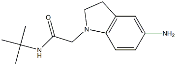 2-(5-amino-2,3-dihydro-1H-indol-1-yl)-N-tert-butylacetamide Struktur