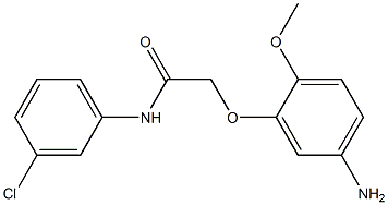 2-(5-amino-2-methoxyphenoxy)-N-(3-chlorophenyl)acetamide Struktur