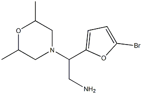 2-(5-bromo-2-furyl)-2-(2,6-dimethylmorpholin-4-yl)ethanamine Struktur