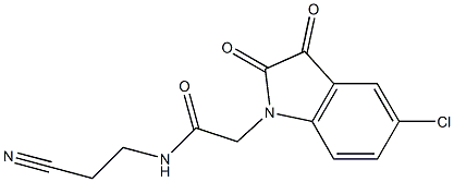 2-(5-chloro-2,3-dioxo-2,3-dihydro-1H-indol-1-yl)-N-(2-cyanoethyl)acetamide Struktur