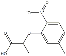 2-(5-methyl-2-nitrophenoxy)propanoic acid Struktur